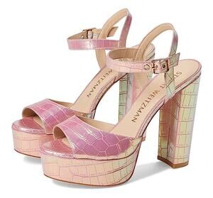 Stuart Weitzman Womens Ryder 95 Platform Heel Sandals Size 9.5 Pink EUC